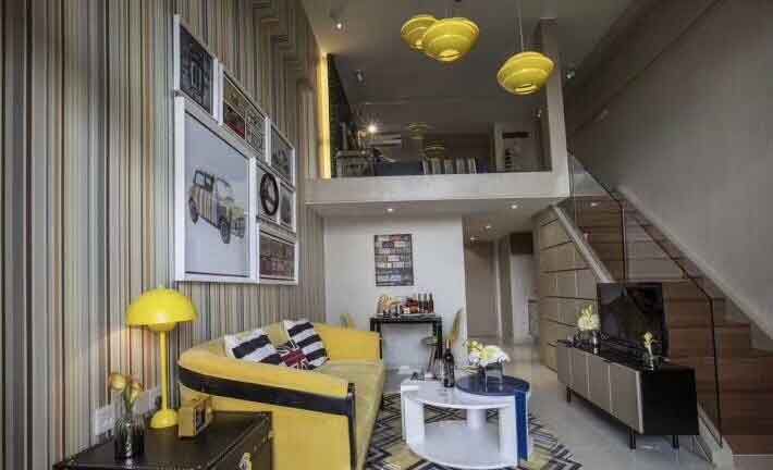 北京裝修案例54平米英倫風小復式